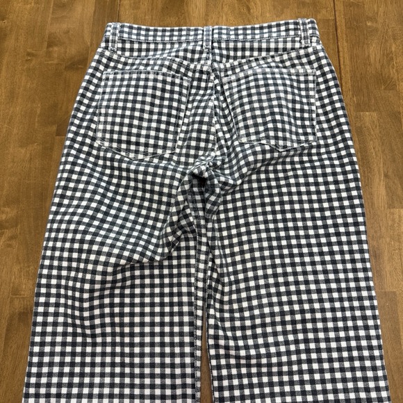 Reformation Fawcett jean women's 26 gingham check plaid preppy boho festival - Picture 5 of 15